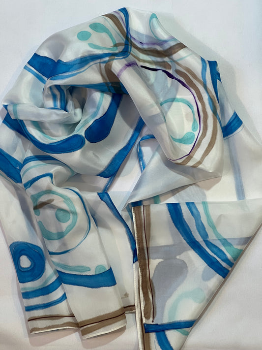 Hand-Painted Silk Scarf