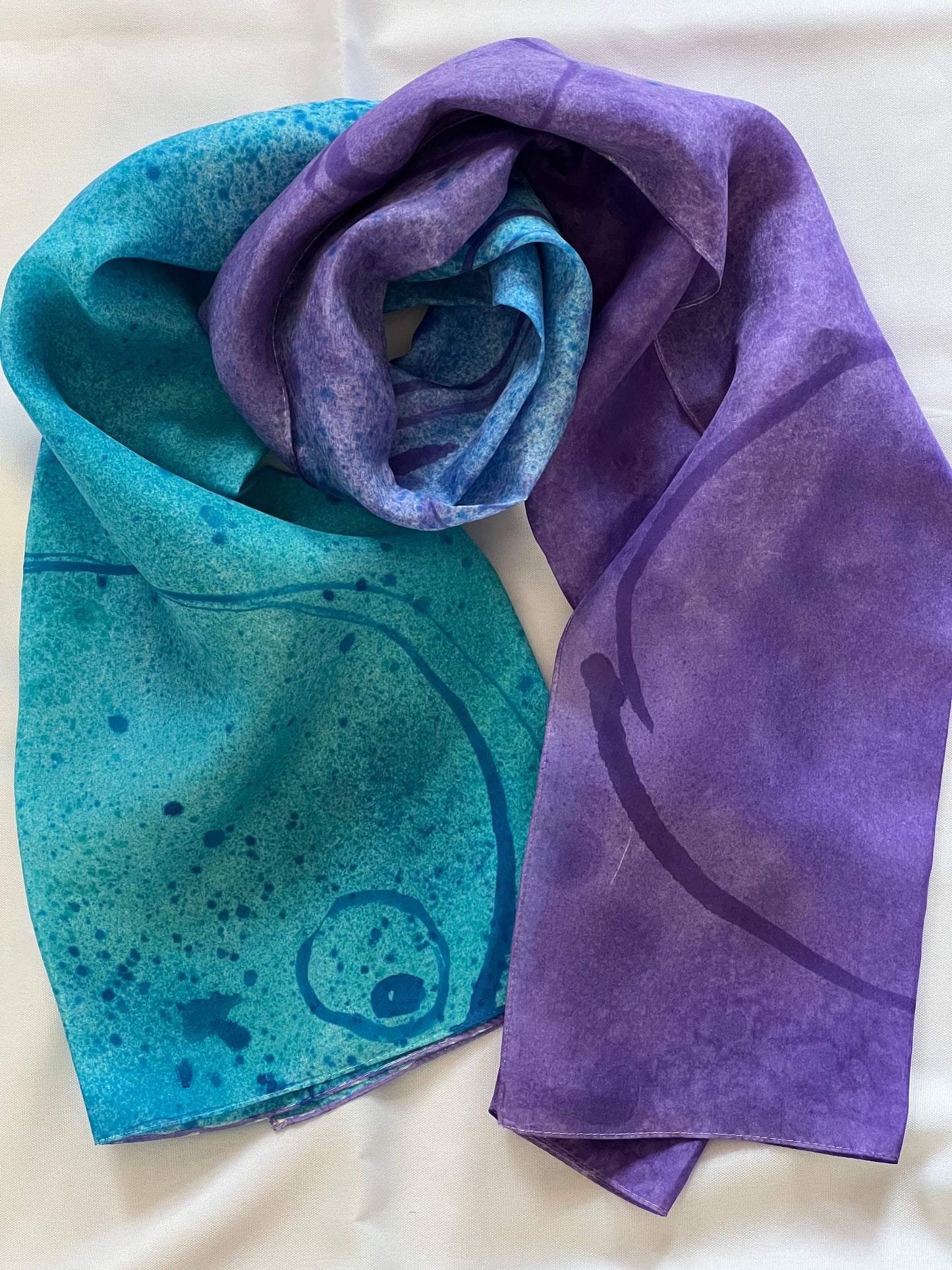 Hand-Painted Silk Scarf