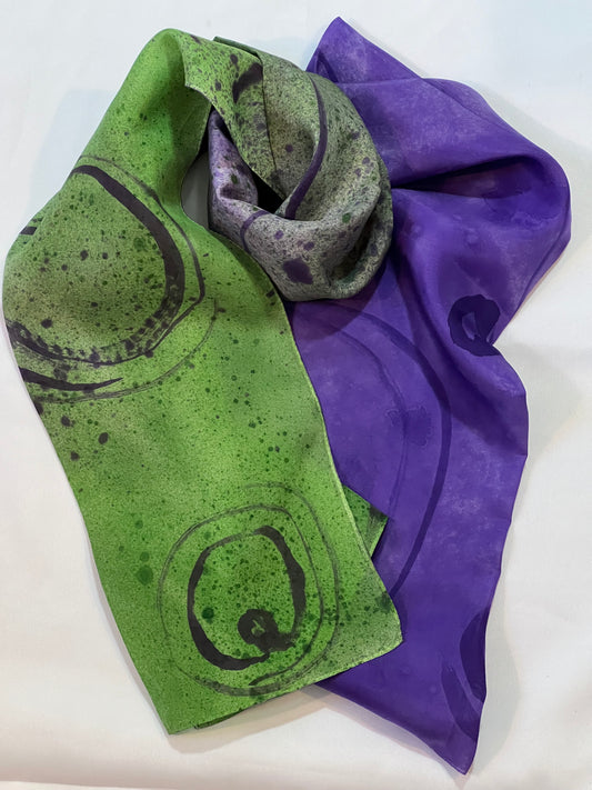 Hand-Painted Silk Scarf